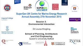 Large scale interactive coupled modelling - Dr Louise Kregting