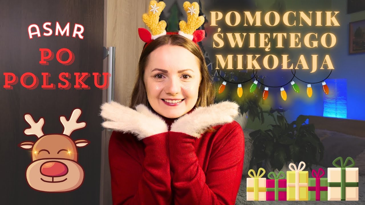 ASMR po polsku POMOCNIK ŚWIĘTEGO MIKOŁAJA (roleplay/gloves sound/mouth sounds/tapping/scratching)