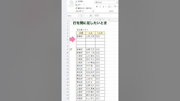 【Excel】狙ったとこだけ行挿入