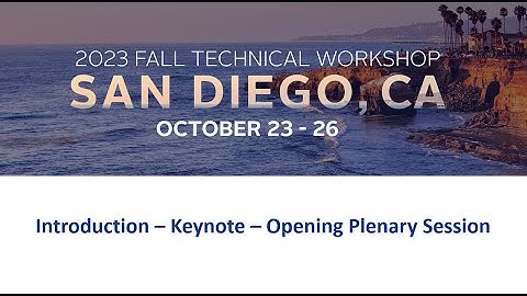 2023 Fall Tech Workshop: Introduction / Keynote / Opening Plenary: Grid Enhancing Technologies