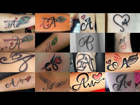 Letter U and Heart Combined - Tattoo Design Ideas for Initials - YouTube