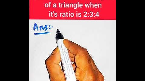 Find the angles of a triangle when it