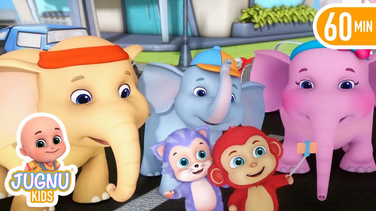 Ek Mota Hathi  hathi raja kahan chale  Hindi Poems  Hindi Rhymes for Children by Jugnu Kids