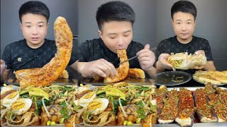 Mukbang Asmr | Eating Chinese Food Braised Pork Belly With more food
