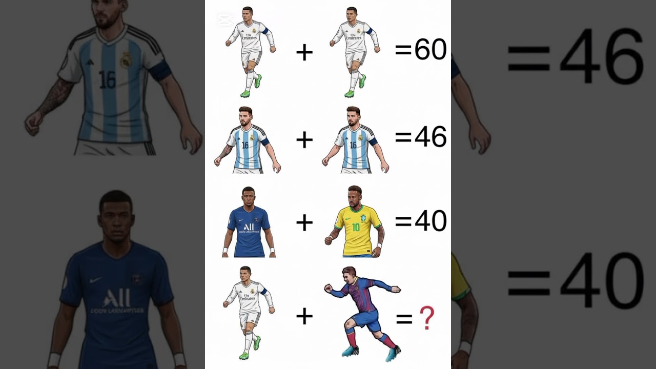 🔥 Football Legends Solve Impossible Maths Puzzles! Ronaldo, Messi, Mbappe & Neymar Go Head-to-Head!