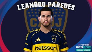 Leandro Paredes🇦🇷 (Boca Juniors) How to create in Pes 2021