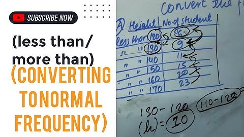 how to convert cumulative frequency into normal frequency | PU/TU | STATISTICS