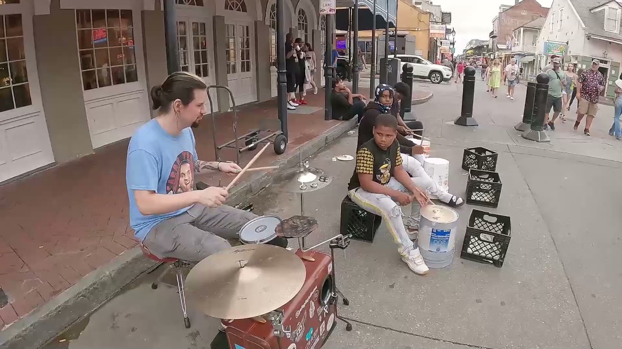 Suitcase Drumming in New Orleans YouTube