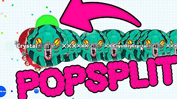 LINE-POP-SPLIT in Agar.io ! NEW POPSPLIT Generation | Agario PRO Server Takeover Domination