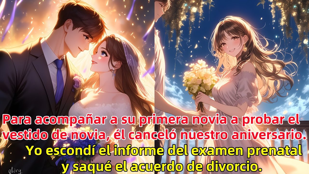 Para acompañar a su primera novia a probar el vestido de novia, él canceló nuestro aniversario.
