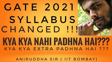 GATE 2021 New Syllabus II Civil Engineering || Aniruddha Sir || IIT BOMBAY