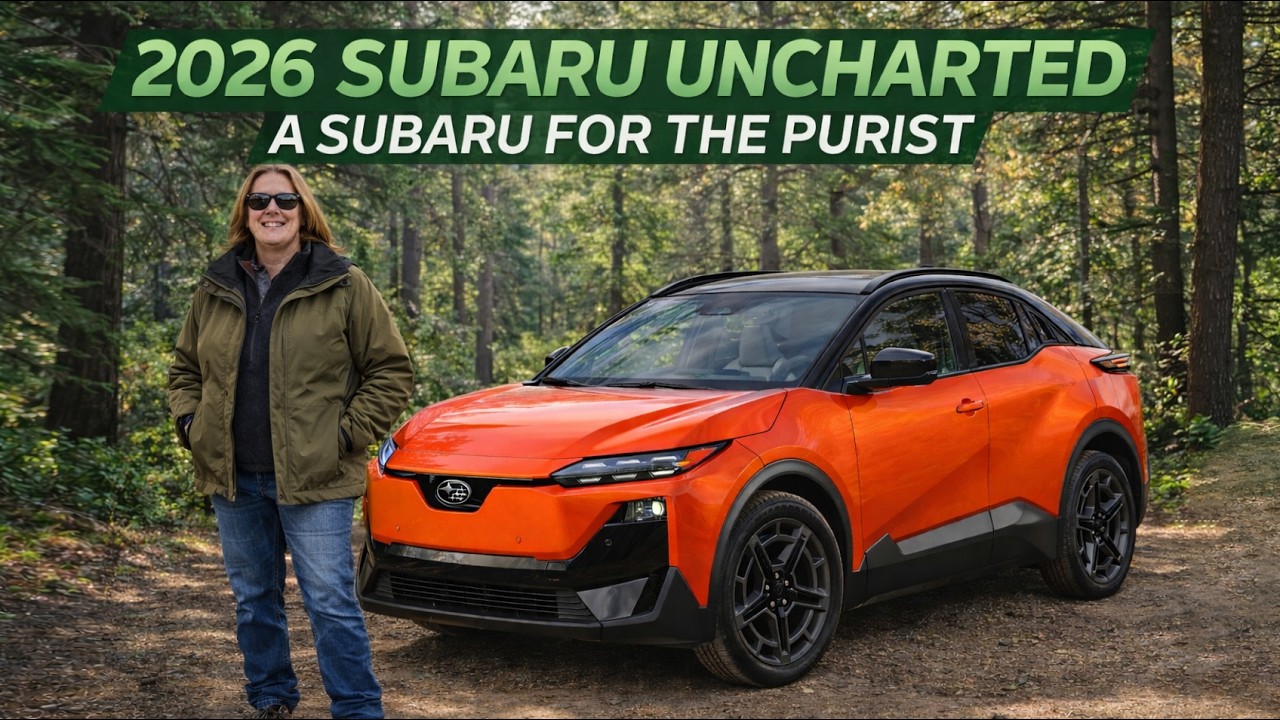The 2026 Subaru Uncharted arrives as Subaru's most sporty electric vehicle yet — but does it deliver the fun-to-drive adventure fans expect in a compact EV crossover

Nicole Wakelin dives deep into the all-new 2026 Subaru Uncharted to see if this sub-$35,000 EV balances performance, capability, technology, and usability without losing Subaru's legendary trust and go-anywhere spirit.

With an available range of more than 300 miles, up to 338 horsepower, quick charging with NACS compatibility, and available all-wheel drive, Subaru positions this as a right-sized EV for exciting drives and real adventures.

Key highlights:
• Up to 338 hp all-electric drivetrain (dual-motor on Sport/GT)
• Available all-wheel drive
• Estimated range over 300 miles (Premium FWD)
• 8.2 inches standard ground clearance
• 14-inch infotainment screen
• Standard safety suite

The Uncharted competes against the Hyundai Kona Electric, Kia Niro EV, and Toyota C-HR — but Subaru emphasizes its sporty performance, all-weather capability, and signature fun.

So did Subaru nail an engaging, capable EV that feels like a true Subaru?

Here's Nicole Wakelin's take.

#SubaruUncharted #ElectricSUV #SubaruEV #SubaruReview
