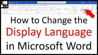 how to change the display language in microsoft word