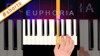 EASY "Euphoria" theme song you need to learn on piano! #shorts