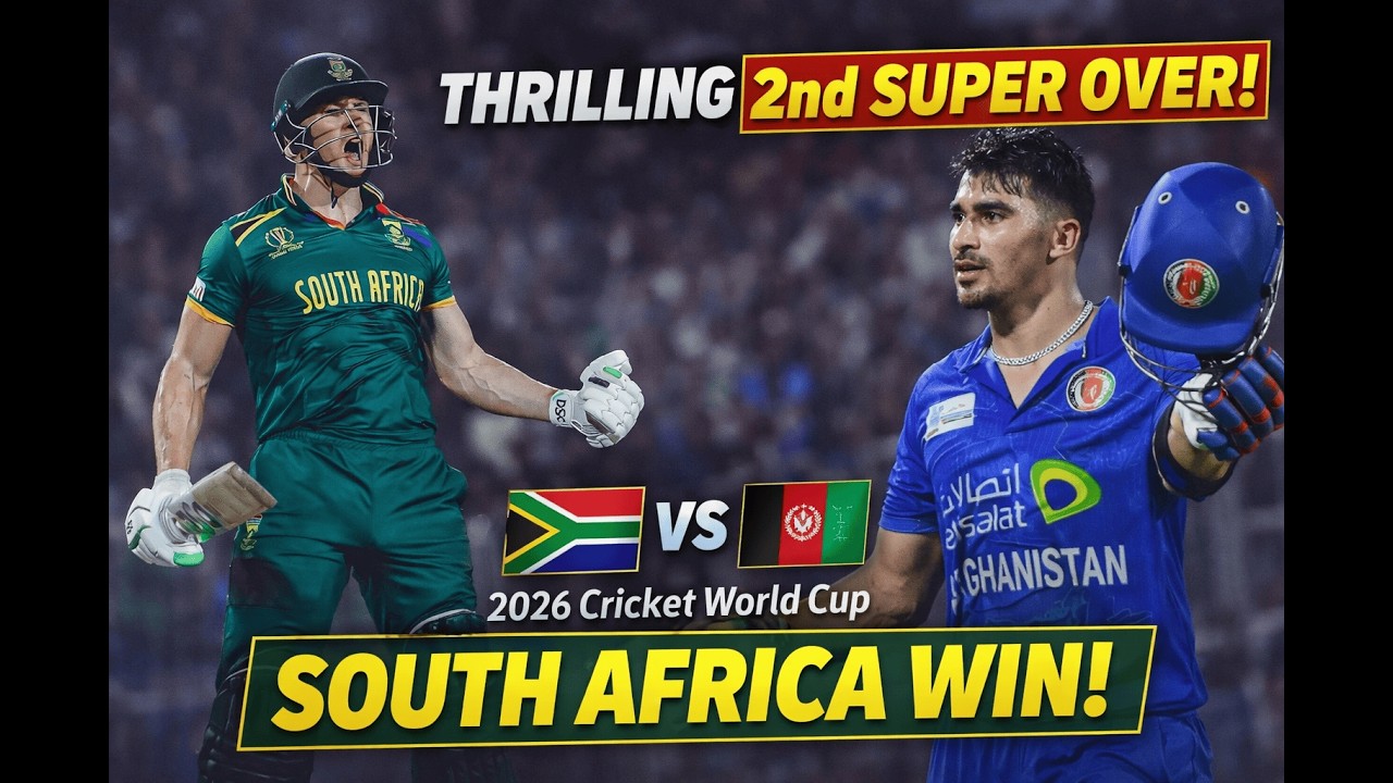 2nd SUPER OVER DRAMA! 😱 South Africa vs Afghanistan | World Cup 2026 Thriller
