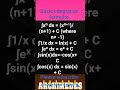 basic integration formulas#trendingshorts #viralshorts #pleasesubscribe