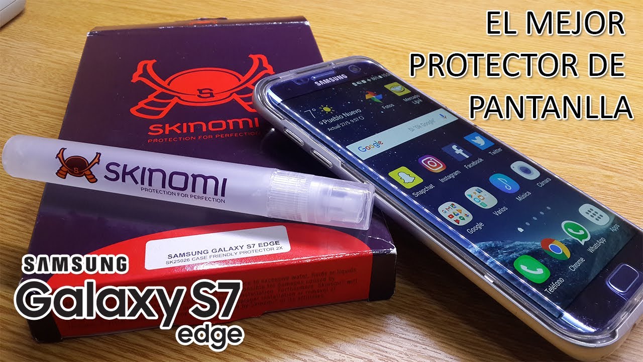 El Mejor Protector de Pantalla Para Samsung Galaxy S7 Edge | TechSkin™ - YouTube