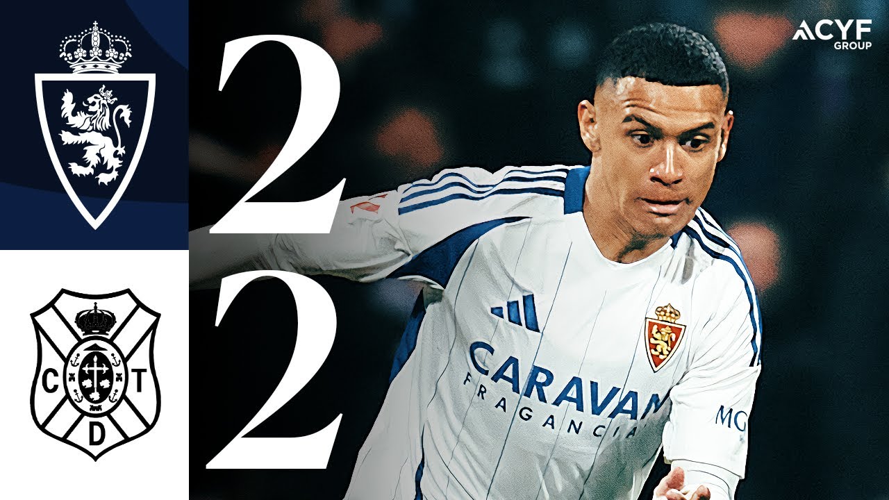 RESUMEN | Real Zaragoza 2-2 Tenerife | LaLiga Hypermotion - YouTube