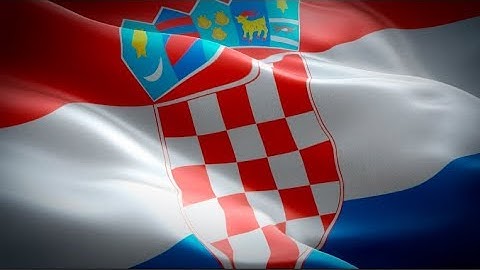 Croatia flag video waving in wind. Realistic Croatian Flag background.