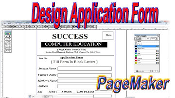 How To Create And Design Application Form In Adobe Pagemaker