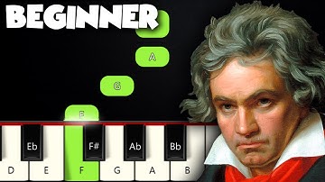 Ode To Joy - Ludwig Van Beethoven | BEGINNER PIANO TUTORIAL + SHEET MUSIC by Betacustic
