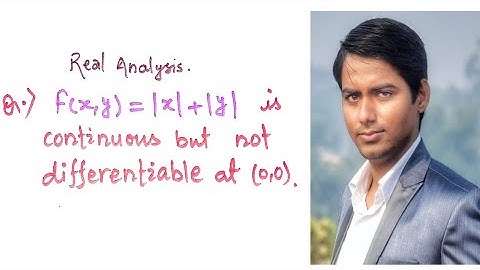 Continuity and Differentiability of two variables function || BSC final year maths (Real Analysis).