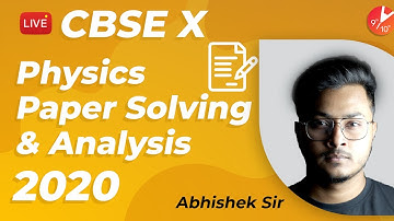 CBSE Class 10 Physics Board Question Paper Solving & Analysis | Physics Sample Paper 2020 Board Exam