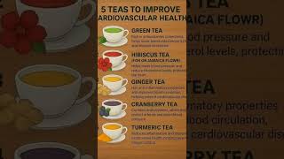 5 TEAS To Improve Ardiovascuilar Health #shortsfeed #shorts #viral #youtubeshorts