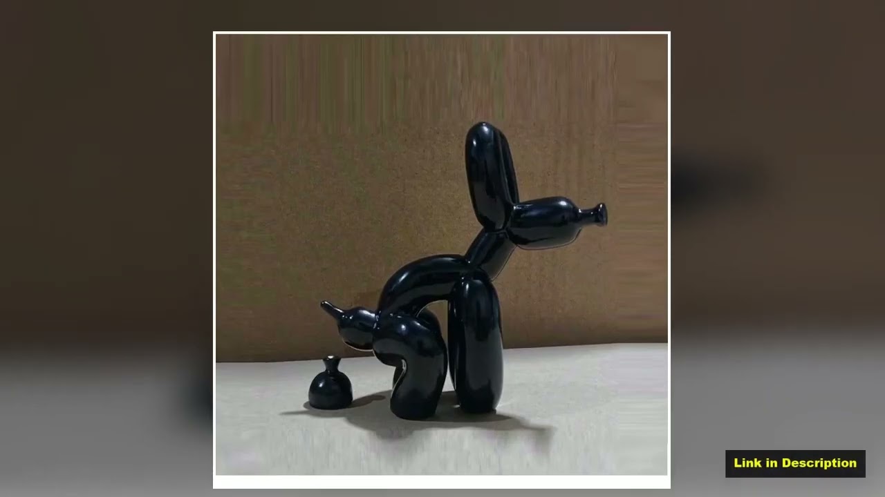 Modern Art Squat Balloon Dog Animal Decorative Statue Suitable for Interior Living Room Farmhouse