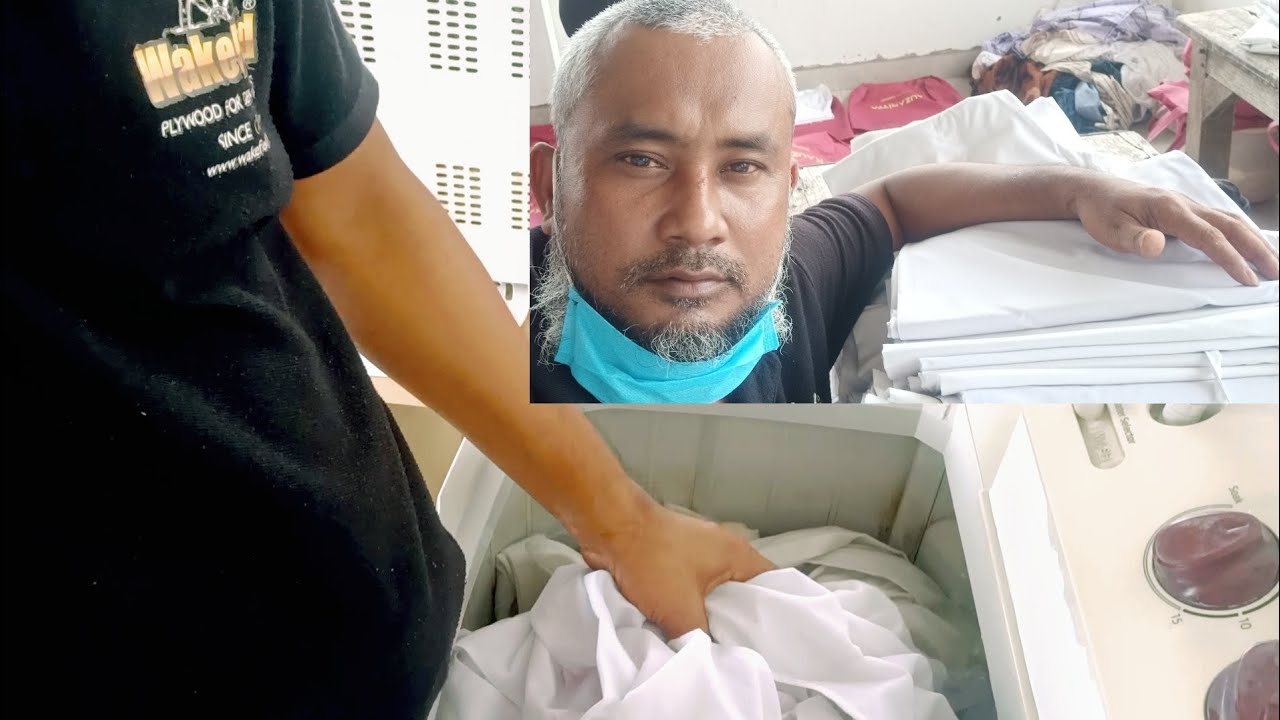 laundry ka kam dikhaya   machine Mein Kapda dhone Ka Tarika