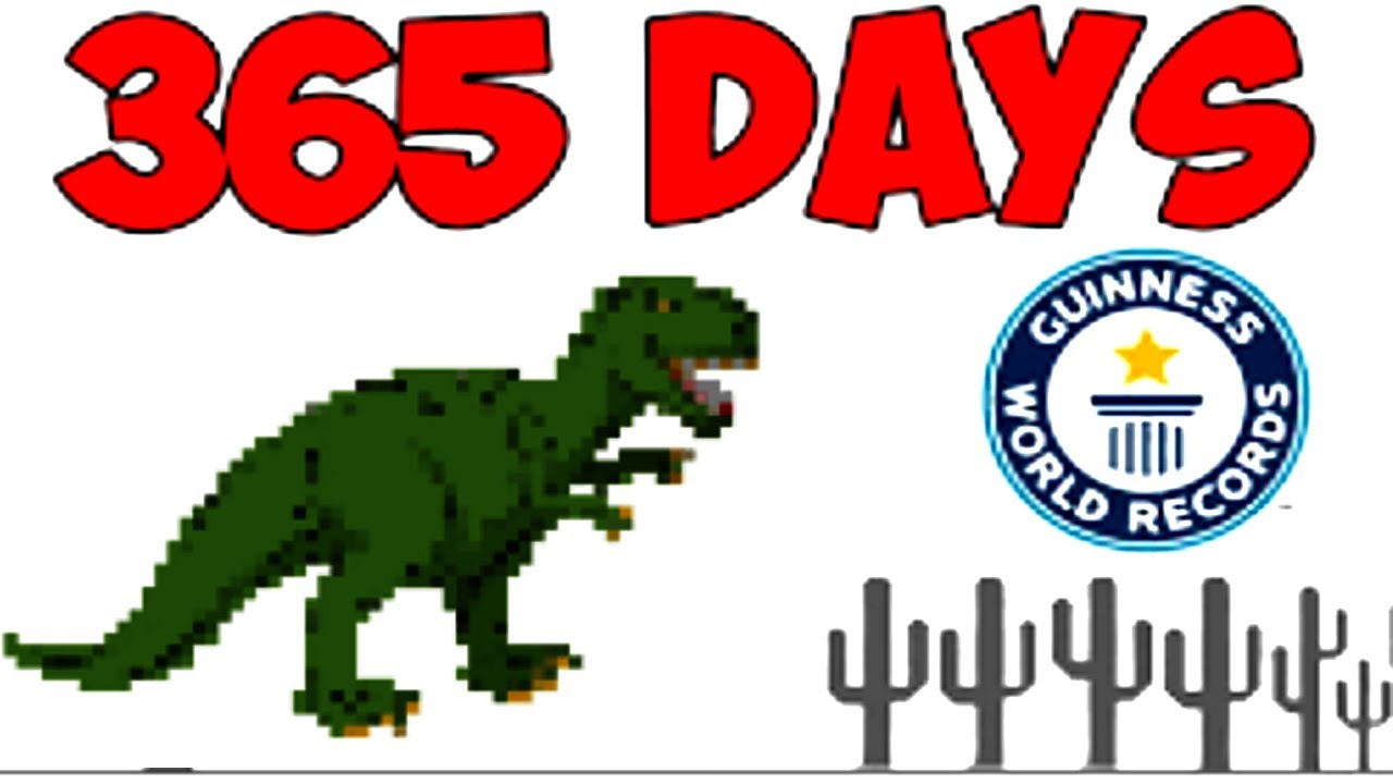 Playing Chrome Dinosaur game FOR 1 YEAR World Record|Playing Chrome ...