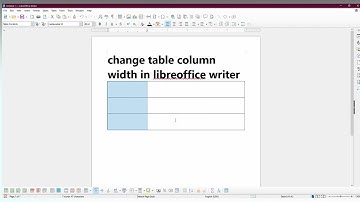How to change table column width in libreoffice writer | change table column size libreoffice writer