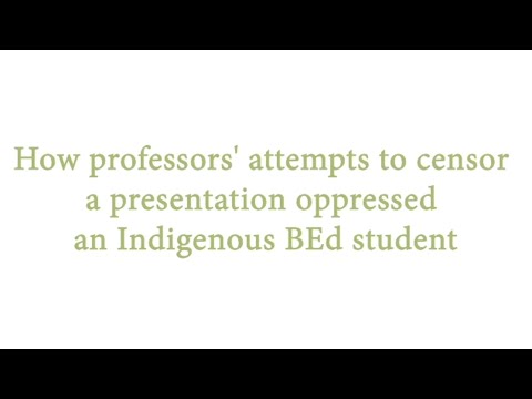 Thumbnail for the embedded element "Danika Berghamer:  How professors' attempts to censor a presentation oppressed an Indigenous student"