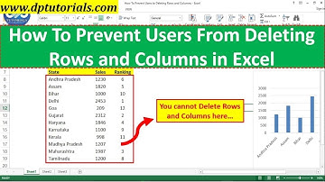 Excel Tricks : How To Prevent Users From Deleting Rows and Columns in Excel |Excel Tips |dptutorials