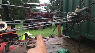 How to Load a shipping container on a trailer