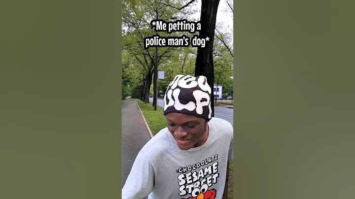 When you pet a police man's dog😂