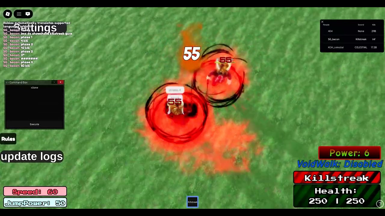 Killstreak showchace on killstreak sword fighting:ultimate(PLAY NOW)