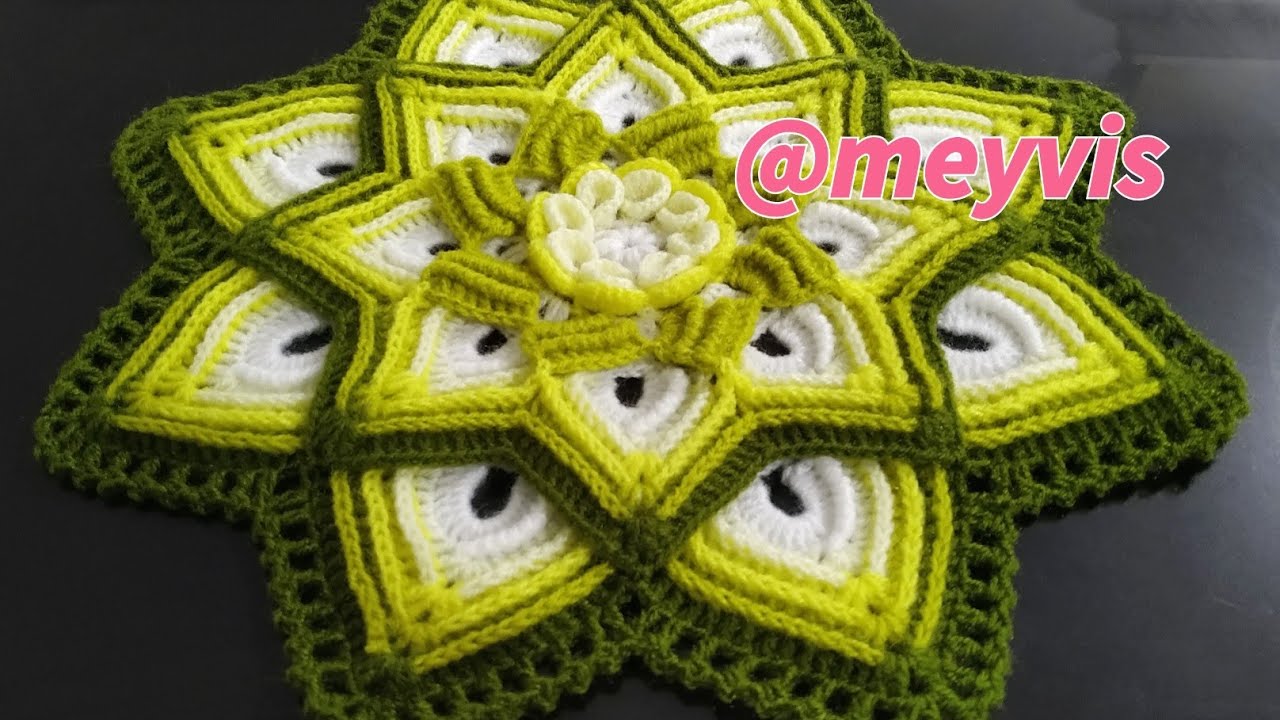 tapete a crochet paso paso PARTE 1 (Modelo N°18)| centro para tapete