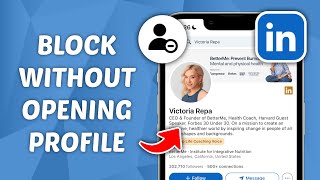 how to block someone without opening their profile on linkedin