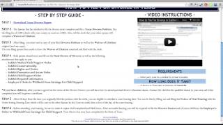 Free help with filling out divorce papers