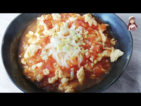 nouilles-sauce-tomate-et-œufs-(végétarienne),-recette-chinoise-facile-à-réaliser-西红柿鸡蛋面