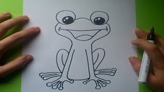 Como dibujar una rana paso a paso 2 | How to draw a frog 2