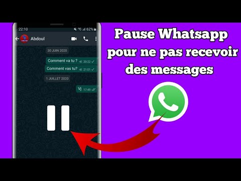 Pause Whatsapp, pour ne pas recevoir des messages