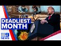 Coronavirus: Trump signs relief bill amid deadliest month | 9 News Australia
