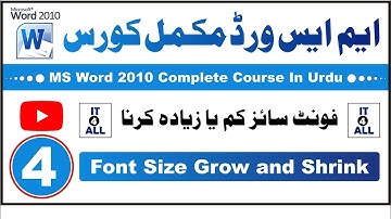 How to Increase and Decrease Font Size in MS Word | How to Grow and Shrink Font Size in MS Word