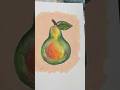 Oil pastel pear color theory art #oilpastel #fruitart #colortheory #drawing #viral #trend #shortfeed