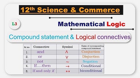 Compound statement and Logical connectives