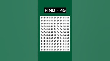 ASMR Find the Number Challenge 🔍 | Can You Spot 45 Fast? | Satisfying Focus Test #Asmr