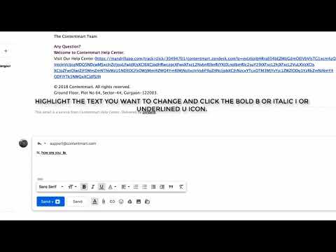 HOW TO USE BOLD OR ITALIC OR UNDERLINED OPTIONS IN GMAIL