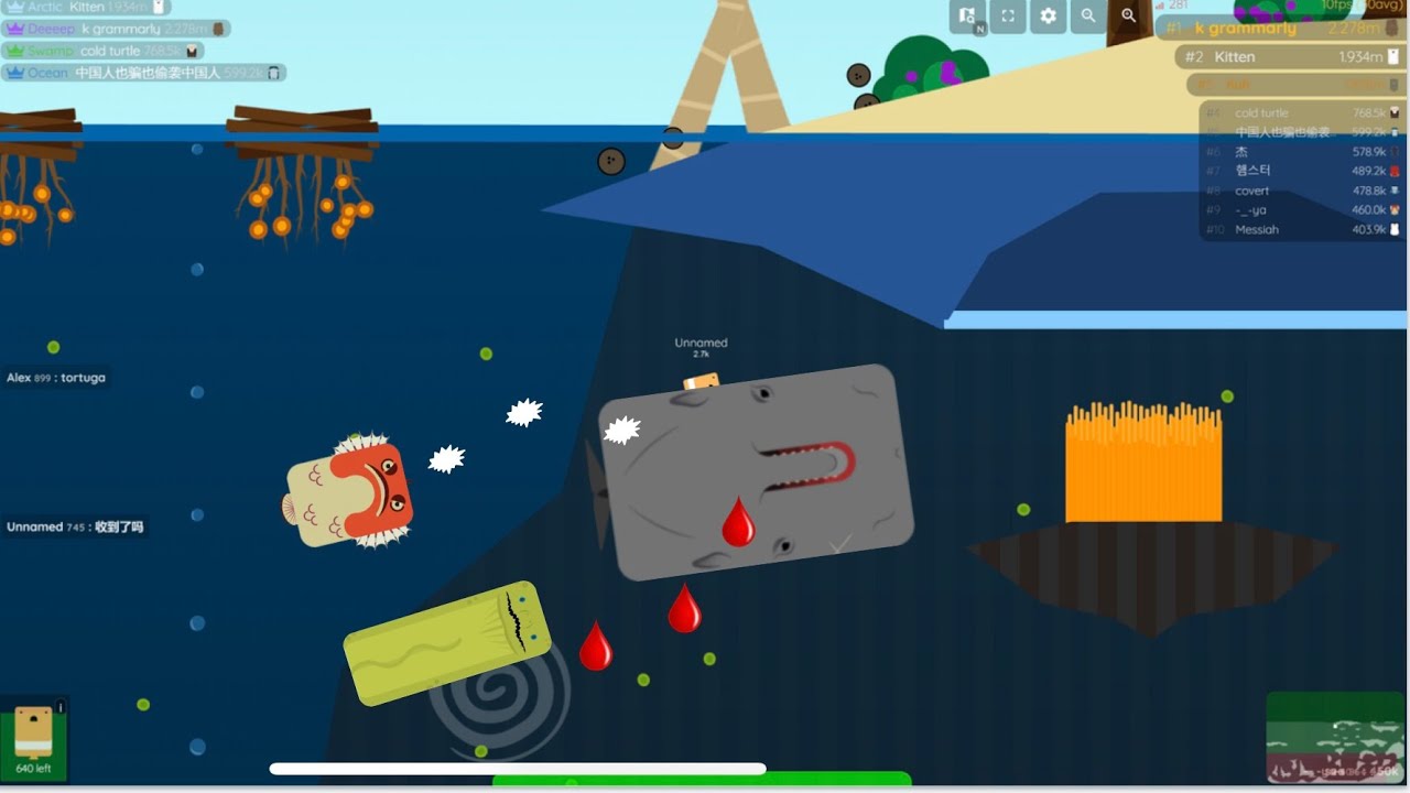 OP Moray Eel and Stonefish Combo Deeeep.io controlling both accounts